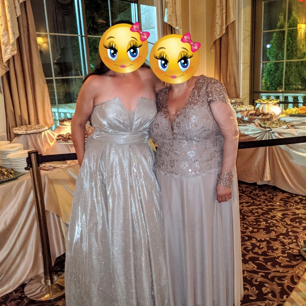 Special occasion/Prom silver gown